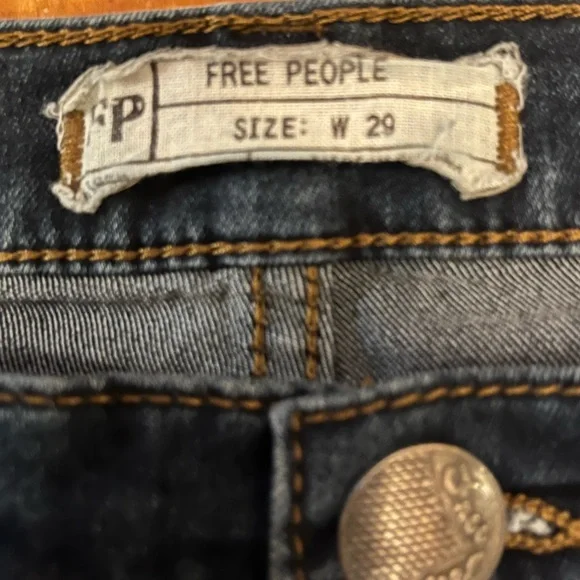 Free People Skinny Jeans Dark Wash Mod Rise 29 x 29 - Picture 2 of 4